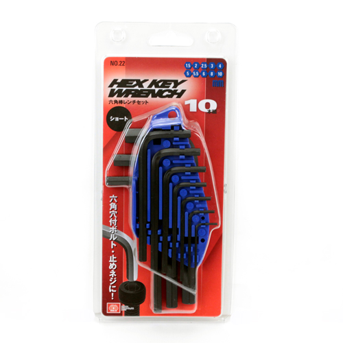 SK11 六角棒レンチセット 10本組 NO.22 mm B