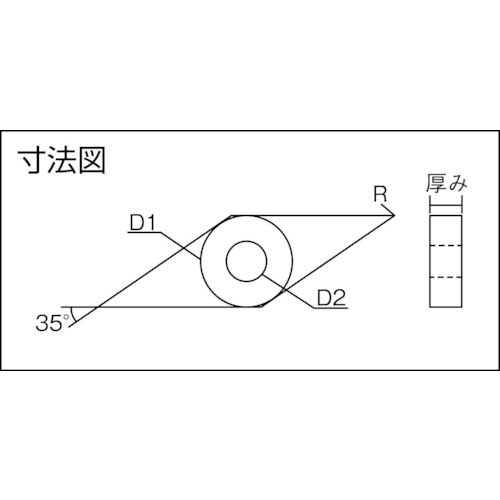 三和 切削工具 ハイスチップ 菱形35° 10ロット 09L3504-BR2の通販