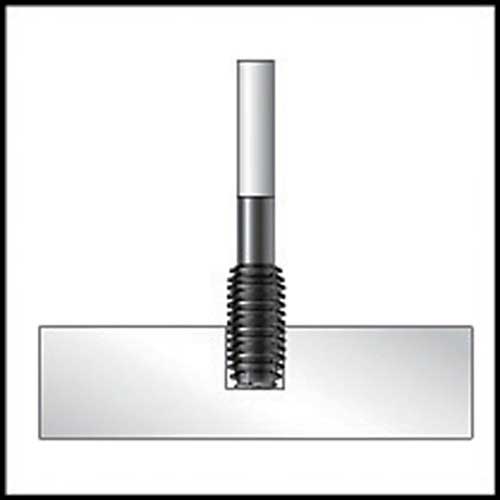 OSG 転造タップ 非鉄合金用 ニューロールタップ(メートルねじ用) 止まり穴用 M2.6×0.45 シャンク径3mm RH6 B 21485 B-NRT-STD2-B-M2.6X0.45