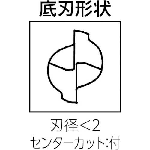 ユニオンツール 超硬エンドミル スクエア φ0.4×刃長1.6 C-CES2004-0160