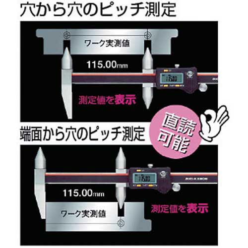 カノン 直読式デジタル丸穴ピッチノギス200mm E-RM20Jの通販｜現場市場