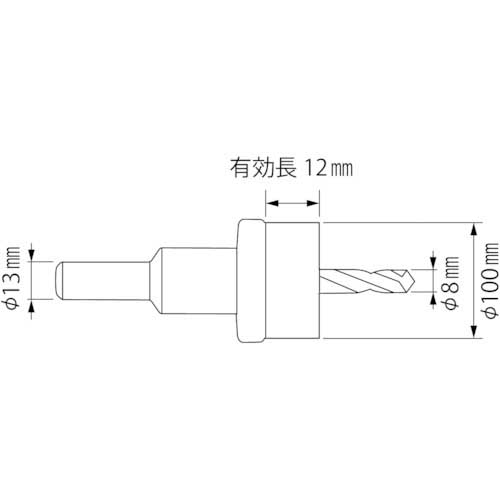 エビ 超硬ホルソー(薄板用) 刃径100mm HO-100S