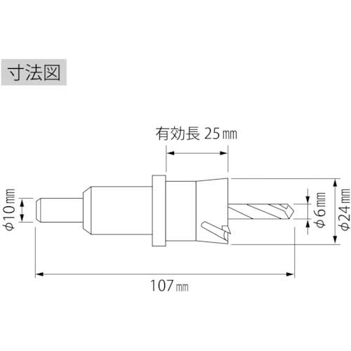 エビ 超硬ホルソー(チタンコーティング) 24mm HO24Gの通販｜現場市場