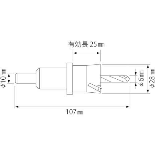 エビ 超硬ホルソー(チタンコーティング) 28mm HO28Gの通販｜現場市場