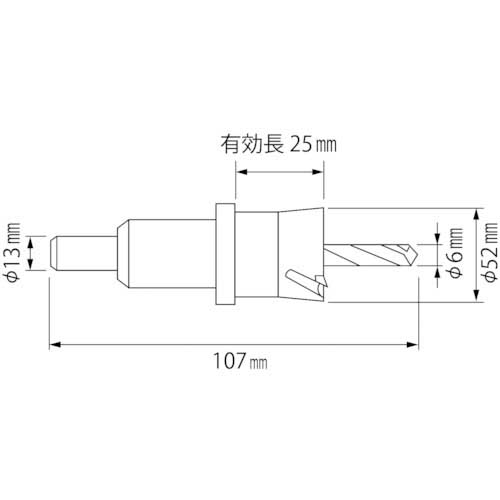 エビ 超硬ホルソー(チタンコーティング) 52mm HO52Gの通販｜現場市場