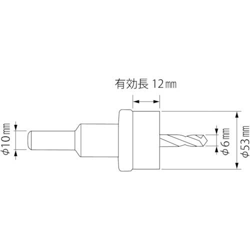 エビ 超硬ホルソー(薄板用) 刃径53mm HO-53Sの通販｜現場市場