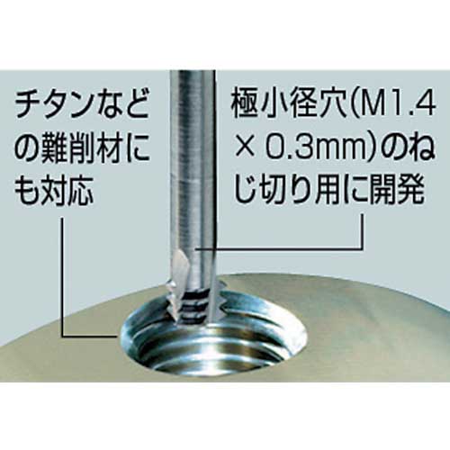 NOGA Carmex超硬ソリッドミニミルスレッド シャンク径3×M2.0×0.40×首下