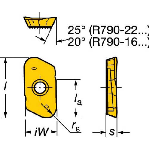 サンドビック コロミル７９０ フライス加工用チップ（３５０