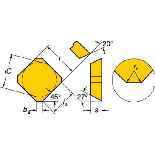 サンドビック フライスカッター用チップ(150) 235 10ロット SEER 12 04