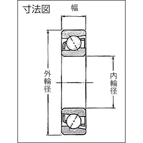 ＮＴＮ Ｈ大形ベアリング（接触角４０度もみ抜き保持器）内径