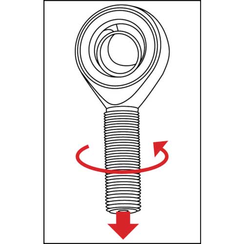 TRUSCO ロッドエンド 無給油式 オネジ12mm COSL12