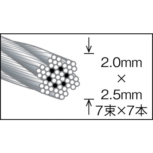 楽天-□TRUSCO ステ•ンレスワ•イヤロープ Φ8.0mmX20m CWS8S20(81•8