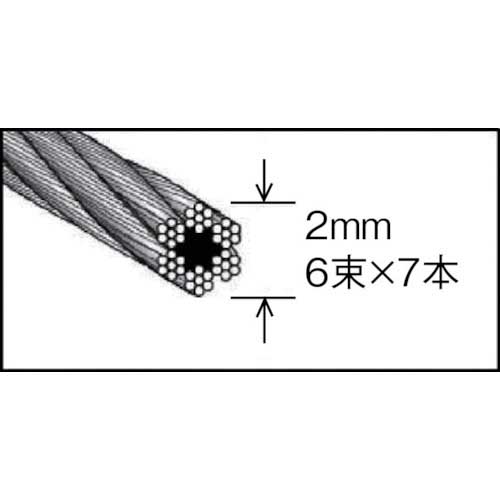 TRUSCO メッキ付ワイヤロープ Φ4mmX100m CWM-4S100の通販｜現場市場