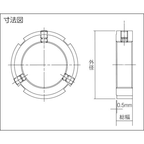 EVN ロックナット EPT 直角度0.005 M17×1 EPT17N-5-M17X1