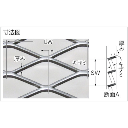 送料別途】【直送品】OKUTANI ステンレスエキスパンドメタル X-41 1000