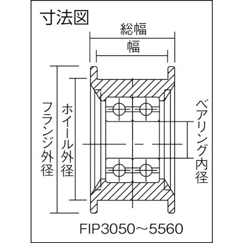 イマオ フランジ付プーリーアイドラー フランジ外径100.0mm FIP8080の