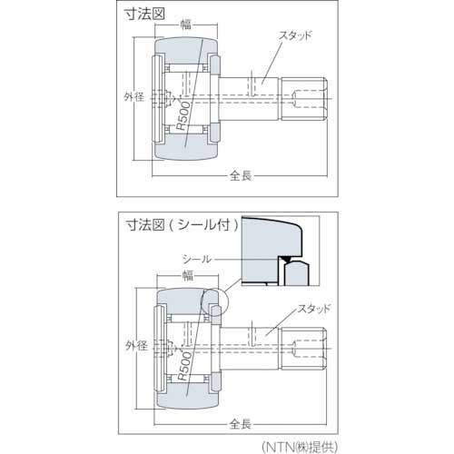 NTN F ニードルベアリング(球面外輪形)外径62mm幅29mm全長80mm KR62LLH