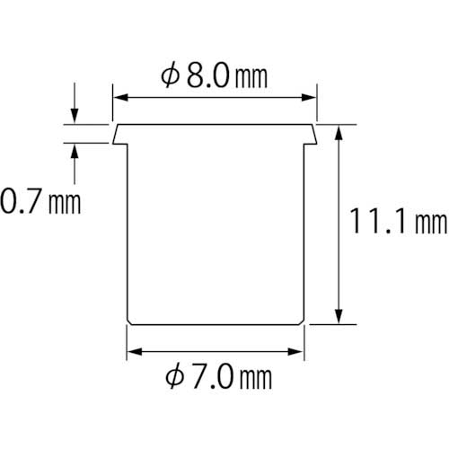 エビ ブラインドナット“エビナット”(薄頭・ステンレス製) 板厚1.5 M5