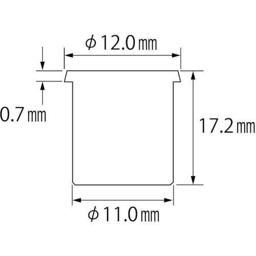 エビ ブラインドナット“エビナット”(薄頭・ステンレス製) 板厚4.0 M8