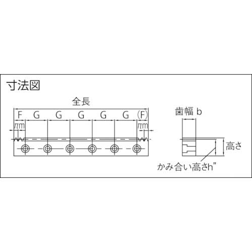 KHK 取付穴加工ラック SRFD1.5-1000 並歯の通販｜現場市場