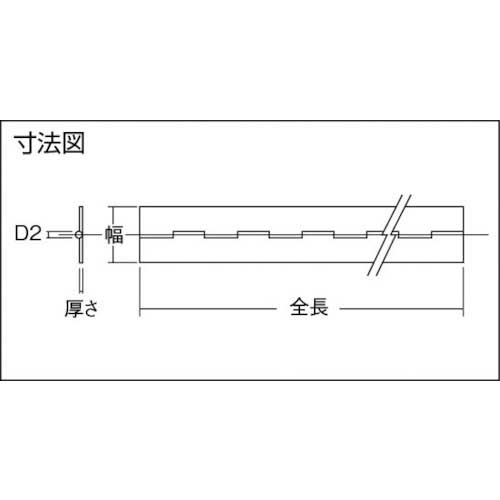 TRUSCO ユニクロ長蝶番 厚さ1.6mmX幅32mmX全長600mm THN-1632-600の