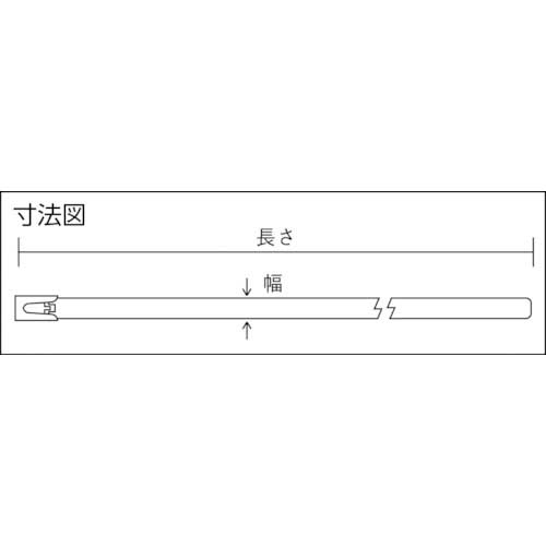 TRUSCO ステンレスケーブルタイ W7.9X266L (100本入) BCT-266Lの通販