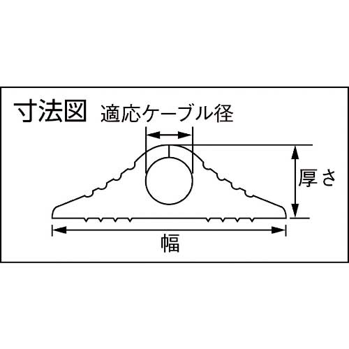 大研 ケーブルプロテクタ 10x10Mブラック CP-10X10M BKの通販｜現場市場