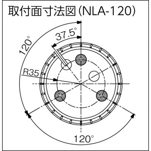 日動 大型LED回転灯 LEDフラッシャーランタン120 100V 赤 NLA-120R-100