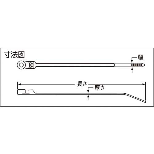 パンドウイット ネジ止めタイプナイロン結束バンド 耐候性黒 (100本入