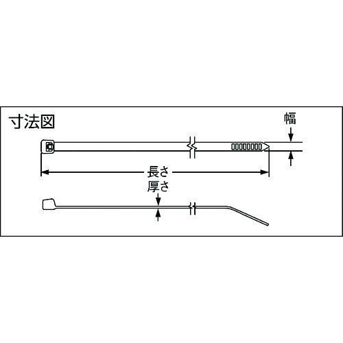 パンドウイット ナイロン結束バンド 蛍光オレンジ （１０００本入