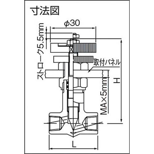 ASOH ニードルバルブ チッコロ-α 内×内ネジ型 PT1/4 SW-1022の通販