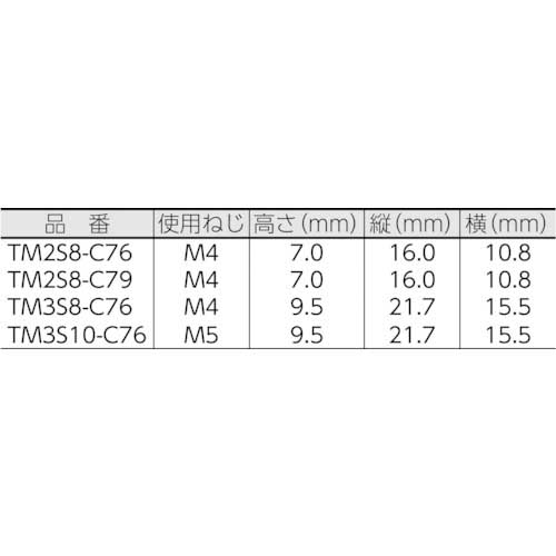 パンドウイット タイマウント テフゼル ナチュラル (100個入) TM2S8-C79