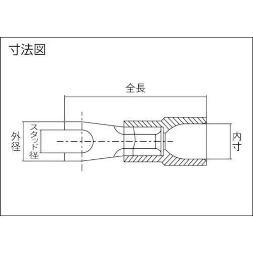 ニチフ 環境配慮形絶縁被覆付Y形端子Y形(100個入)より線0.3～1.65外寸