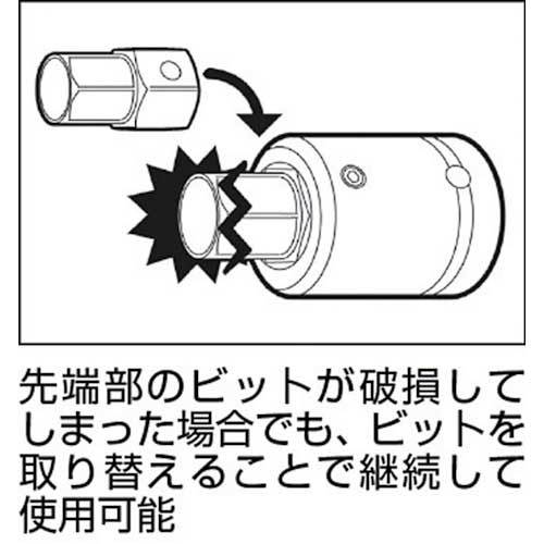 TONE インパクト用ヘキサゴンソケット(差替式) 対辺寸法32mm 12AH-32H