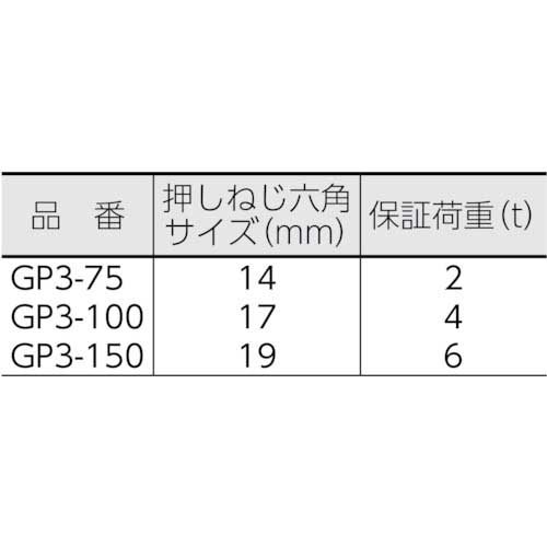 TOP 3本爪ギヤプーラー 100 GP3-100