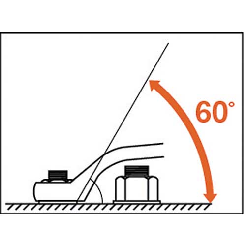 スーパー ６０°片口めがねレンチ（六角対辺：５５）しの付-