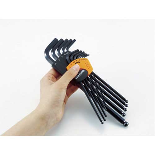 TRUSCO ボールポイント六角棒レンチセット 標準タイプ 9本組 TBR-9S