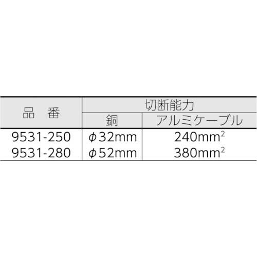 KNIPEX ラチェットケーブルカッター 250mm 9531-250の通販｜現場市場