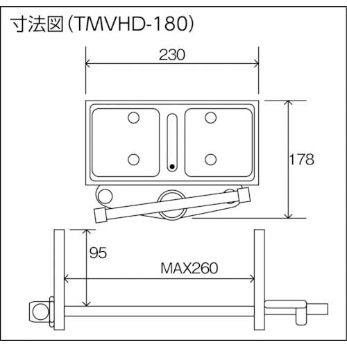 TRUSCO 強力型木工用バイス 台下型 幅180mm TMVHD-180の通販｜現場市場