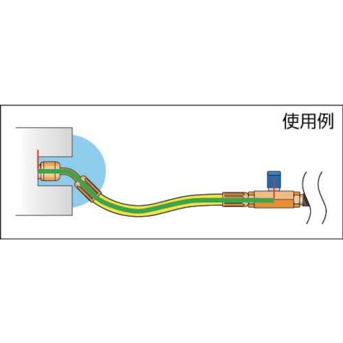 イエロージャケット 1/4 BV付ホース オス(BV付)×メス 3本パック Y25980