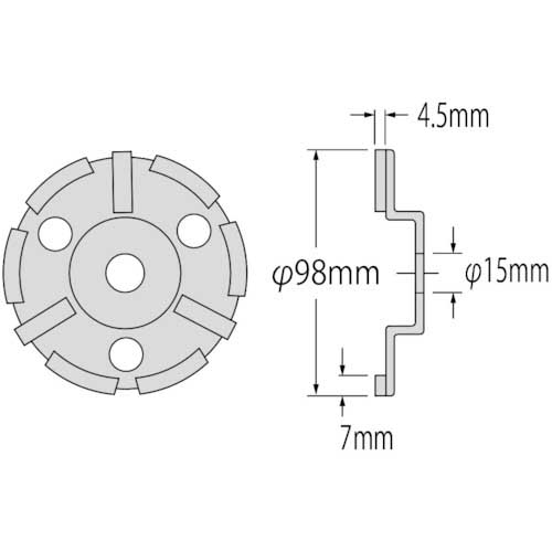 エビ ダイヤモンドカップホイール乾式汎用品 ダブルカップ100mm用 CDP