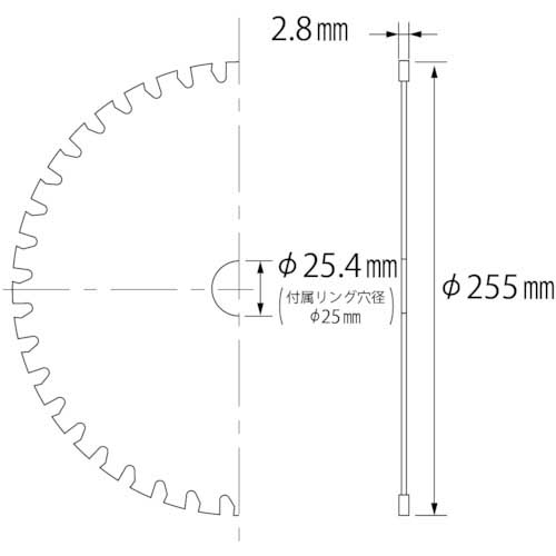 エビ ゼットフラッシャー (アルミ用) 255mm FAS255の通販｜現場市場