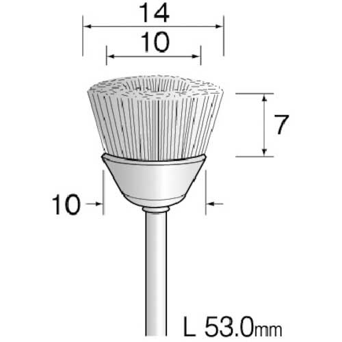 ミニモ ナイロンブラシ カップ φ14 (10本入) FC2012の通販｜現場市場