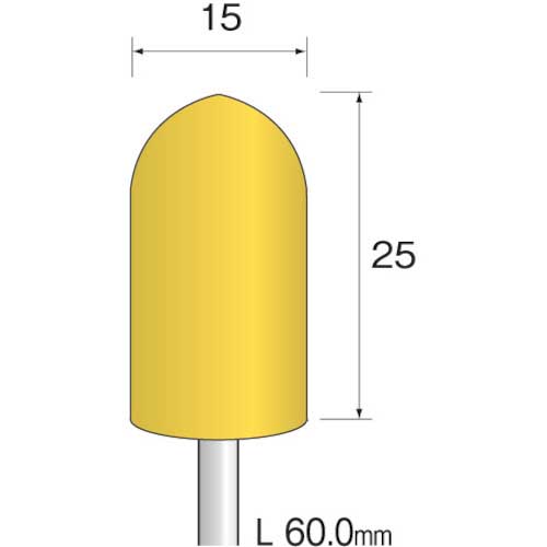 ミニモ イエローフェルトバフ Φ15 (5本入) GA4163