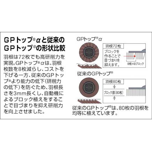 TRUSCO GPトップα ねじ込み式 セラミック100Φ 120＃ 10枚入 GP100ALC