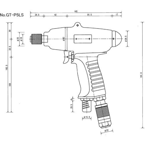 ベッセル エアードライバー(衝撃式消音装置付) No.GT-P5LS GT-P5LSの