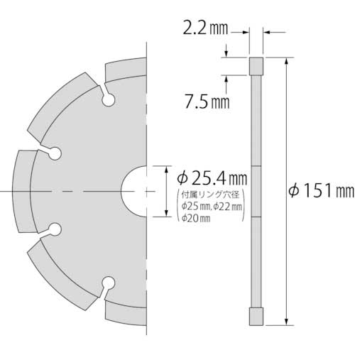 エビ ダイヤモンドカッター NEWレーザー(乾式) 151mm SL150Aの通販