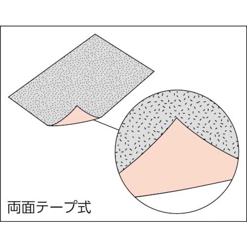 TRUSCO ダイヤ角シート 両面テープ仕様 全面電着＃400 TDKS-A