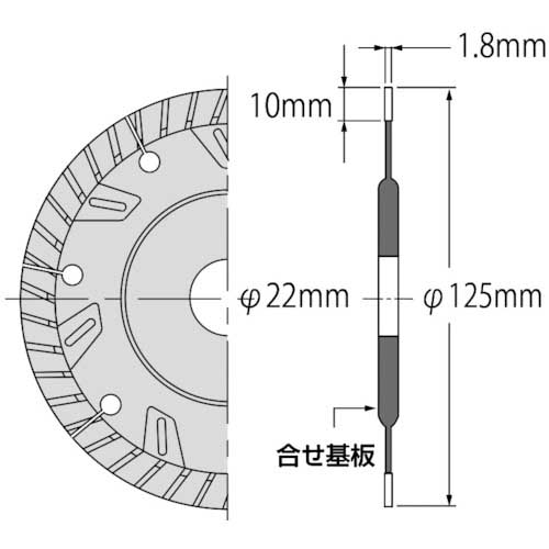 エビ ダイヤモンドカッター ぶった斬り 127mm WBG125の通販｜現場市場