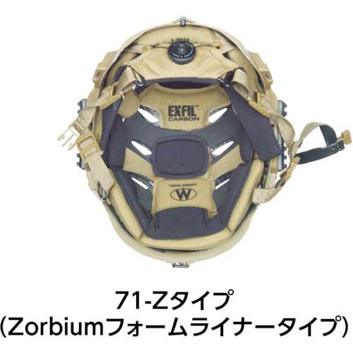 TEAMWENDY Exfil カーボンヘルメット Zorbiumフォームライナ 71-Z42S